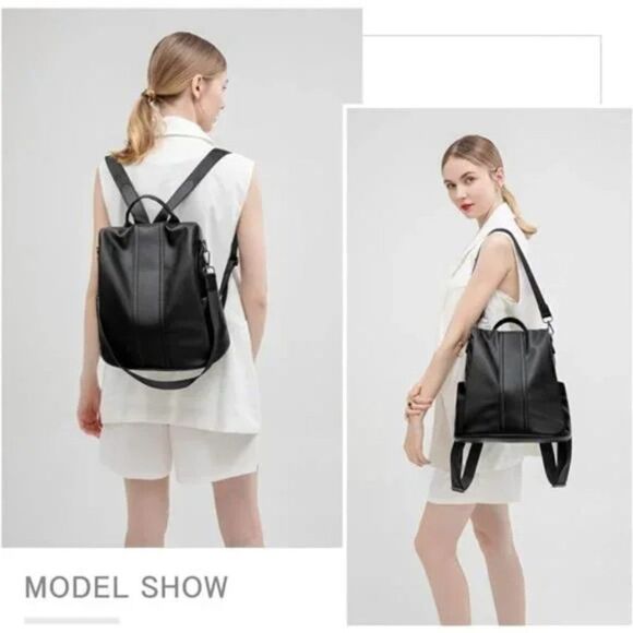 Women Backpack Purse Waterproof Nylon Anti-theft Rucksack Lightweight Shoulder - Picture 3 of 9